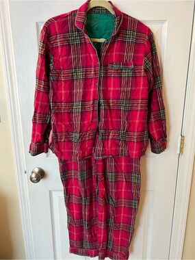 Gilligan & O'Malley Red Plaid Flannel Pajama Set